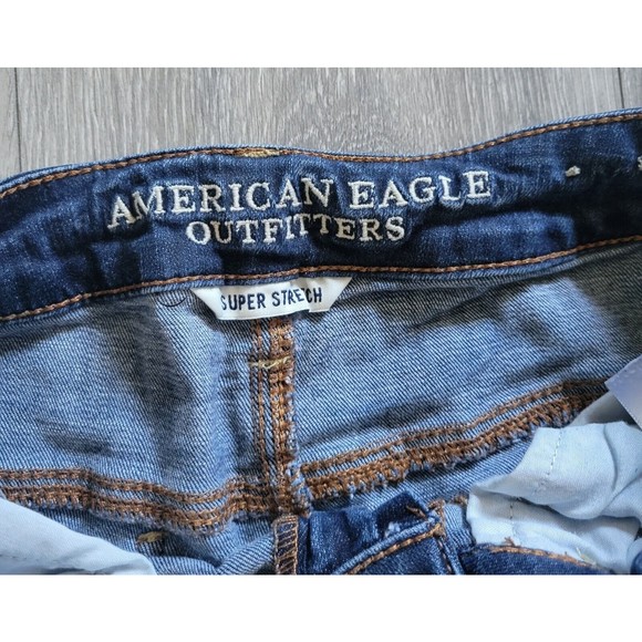 American Eagle Super Stretch Jeggings Distressed Womens Size 6 - Picture 5 of 12